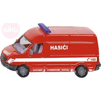 autíčko SIKU Auto hasiči dodávka červená CZ model kov 0808 | 310737