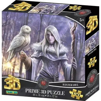 Puzzle PRIME 3D PUZZLE Zimní sova 150 ks