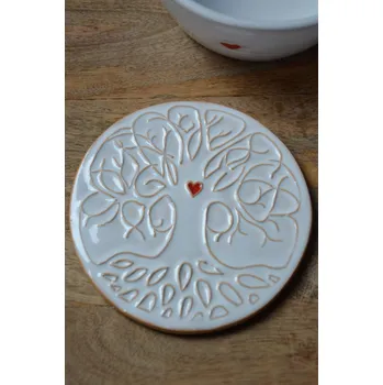 Podtácek Podkafíčko z keramiky - strom života