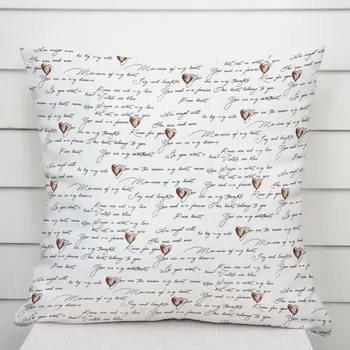 Povlak na dekorativní polštářek Bavlněný povlak na polštář Sandra SA-028 Vyznání lásky 40 x 60 cm