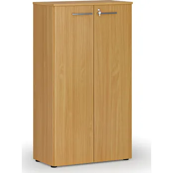 Kancelářská sestava Kancelářská skříň s dveřmi PRIMO WOOD, 800 x 420 x 1434 mm, buk