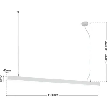 Orion Stropní svítidlo LED Bounce, bílé, délka 113 cm, CCT, hliník bílá LED 35 W celkem - Doprava zdarma