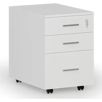 Kancelářská sestava Kancelářský mobilní kontejner na závěsné složky SOLID, 3 zásuvky, bílá