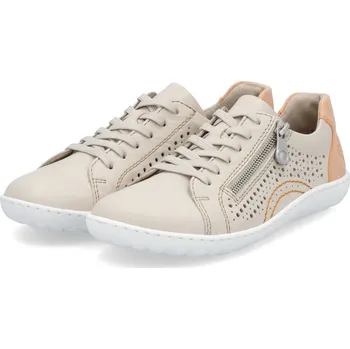 Dámské polobotky Dámské kožené polobotky 52824-60 Rieker béžová Barva: beige, Velikost: 42