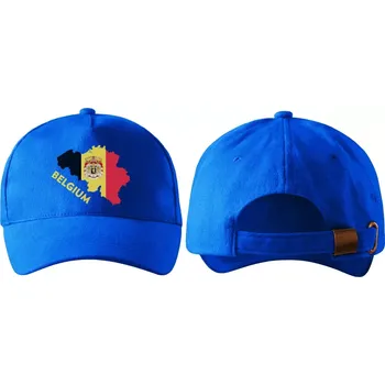 Kšiltovka kšiltovka s vlajkou Belgie modrá (pánská kšiltovka vlajka a znakem Belgie)