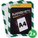 TARIFOLD Magnetická kapsa A4, 2ks, zeleno-bílá