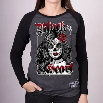 Dámské Tričko BLACK HEART MUERTE RG Barva: šedá, Velikost: S