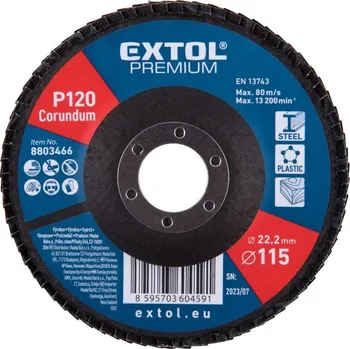 Brusný kotouč Kotouč lamelový šikmý korundový, 115mm, P120 EXTOL PREMIUM