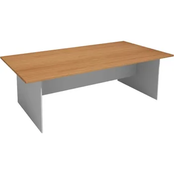 Psací stůl Jednací kancelářský stůl PRIMO GRAY, 240x120 cm, šedá/buk