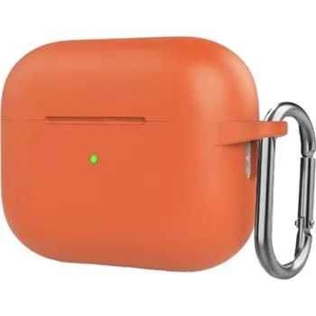 Příslušenství pro sluchátka ACM Silikonový kryt s karabinou pro AirPods 3.gen. - Oranžová