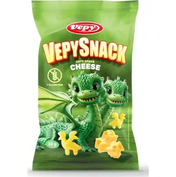 VEPYSNACK Kukuřičný snack s příchutí sýra bez lepku 50g