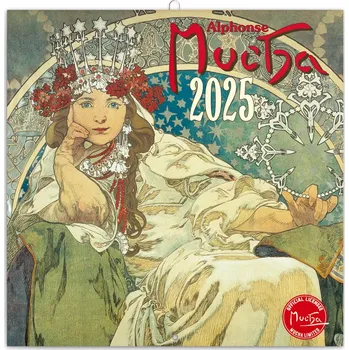 Kalendář poznámkový Alfons Mucha 30 × 30 cm 2025