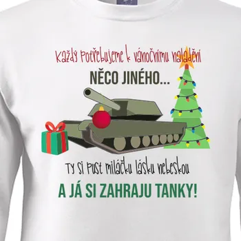 Pánská mikina Mikina Vánoce | Mikina Vánoční WOT tanky
