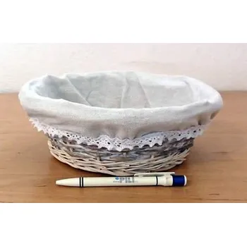 chlebník Ošatka na pečivo kulatá 25cm proutí