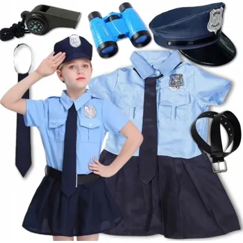 Karnevalový kostým KOSTÝM PŘEVLEK POLICISTKY POLICISTKA DÁMSKÁ POLICAJT KARNEVAL 128 134 CM