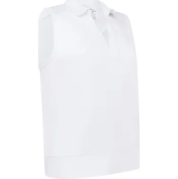 Callaway Waist Lenght Mesh Detail dámské triko bez rukávů, bílé, vel. L DOPRODEJ