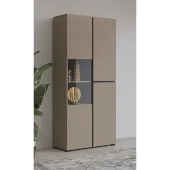 Obývací stěna Vysoká vitrína Cross - congo / černá