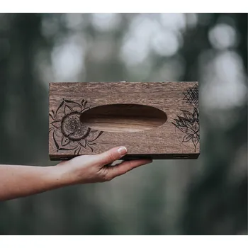 krabička na kapesníky hnědá