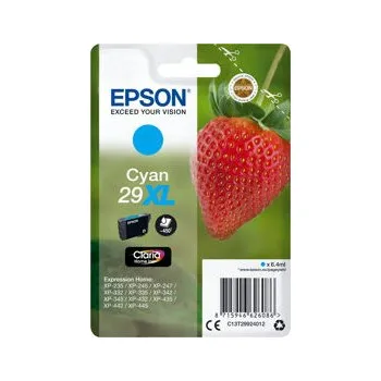 Počítačové příslušenství Epson 29XL - 6.4 ml - XL - azurová - originální - blistr s RF akustickým alarmem - inkoustová cartridge - pro Expression Home XP