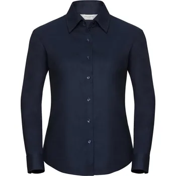 Pánská košile Russell Košile 932F Oxford, dlouhý rukáv, dámská COT11932Fw3315-bright navy 5XL Navy jasná