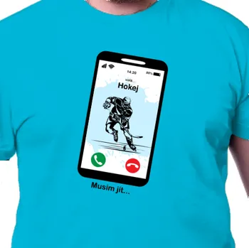Pánské tričko Tričko Vtipná | Tričko Hokej volá