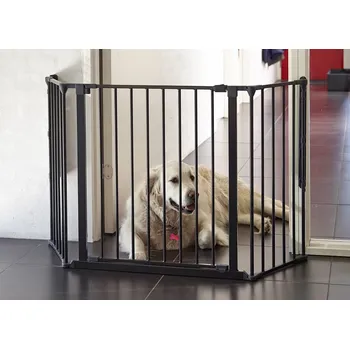 Dětsný nábytek BabyDan Prostorová zábrana pro pejsky Pet Flex M, kovová, černá