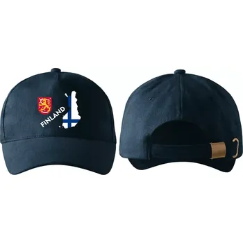 Kšiltovka kšiltovka s vlajkou FINSKA navy modrá (pánská kšiltovka vlajka a znakem FINSKO)