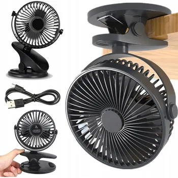 Domácí ventilátor Mini ventilátor Bedee Stolní ventilátor černý