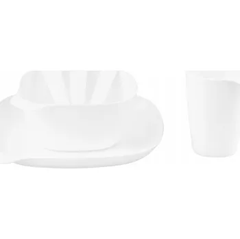 Talíř Turistická sada příborů, nádobí: hrnek, miska, talíř, příbory – plastové