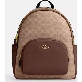 Městský batoh COACH dámský batoh Court Canvas hnědý