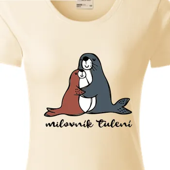 Dámské tričko Organická trička Láska | Bio triko Milovník tulení