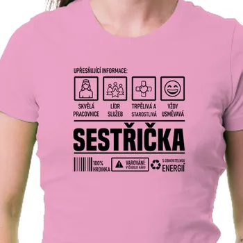 Dámské tričko Tričko Zdravotní sestry | Tričko Skvělá sestřička