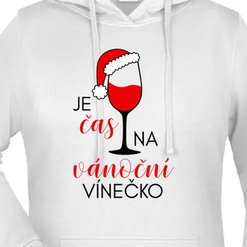 Dámská mikina Mikina Vánoce | Mikina s nápisem Vánoční vínečko