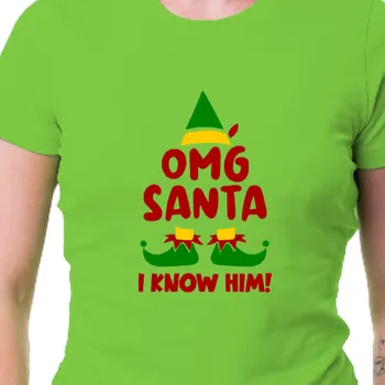 Dámské tričko Tričko Vánoce | Dámské tričko OMG Santa