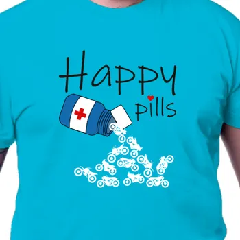 Pánské tričko Tričko Auta a motorky | Motorkářské tričko Pilulky