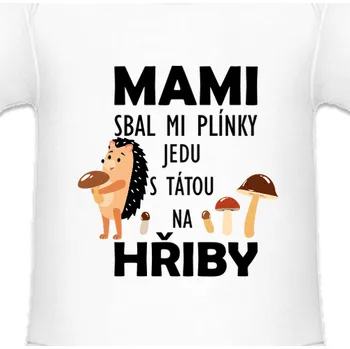 Kojenecký body Dětské body Houbaři | Bodýčko Sbal plíny na hřiby