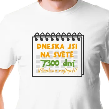 Pánské tričko Tričko K narozeninám | Tričko 20 let Všechno nejlepší!