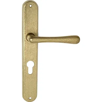 Dveřní kování MP KOVANI MP dveřní kování NI - ELEGANT (mosaz natural) Provedení: PZ (klika/klika, zámek FAB), Rozteč: 90mm