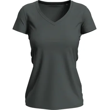 pracovní tričko Stedman Tričko V-Neck T Claire, výstřih do V, krátký rukáv, dámské COT05971014603-slate grey L Šedá slate