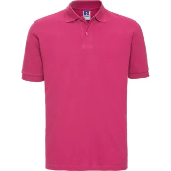 Pánské tričko Russell Polokošile 569M, krátký rukáv COT10569M31003-fuchsia L Fuchsia