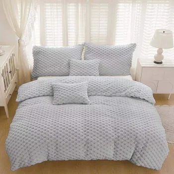 Povlečení Mikroplyš povlečení Homa CLASS LIGHT GREY 3-dílná sada 140x200 cm