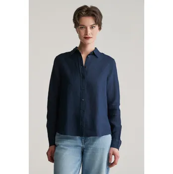 Dámská košile KOŠILE GANT REG LINEN SHIRT EVENING BLUE