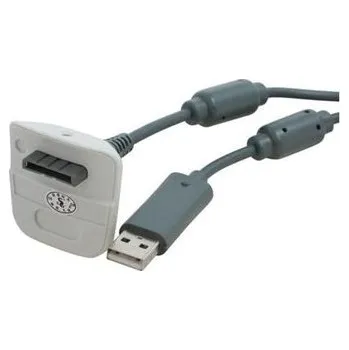 Gamepad Nabíjecí a datový USB kabel pro ovladač XBOX 360 - bílý příslušenství