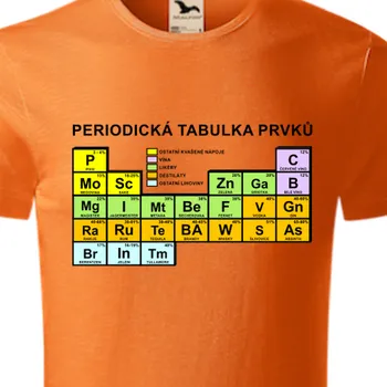 Pánské tričko Organická trička Učitelé | Organické tričko s chemickými prvky