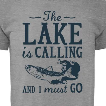 Pánské tričko Tričko Rybáři | Pánské tričko The lake is calling