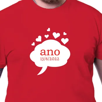 Pánské tričko Tričko Výročí svatby | Tričko Řekli si ano pro něho