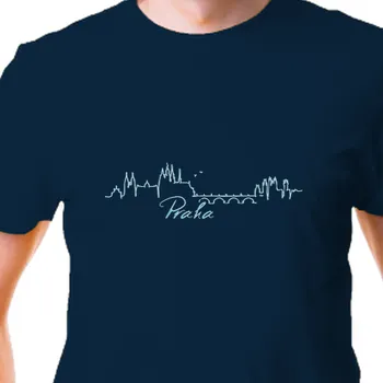 Pánské tričko Tričko Cestování | Tričko Praha