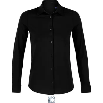 Pánská košile NEOBLU Košile Balthazar Women, dlouhý rukáv, dámská COT243199n1102-deep black M Černá deep