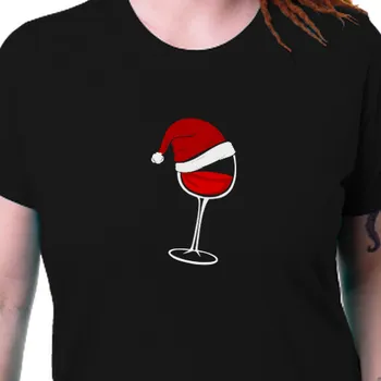 Dámské tričko Tričko Vánoce | Tričko víno