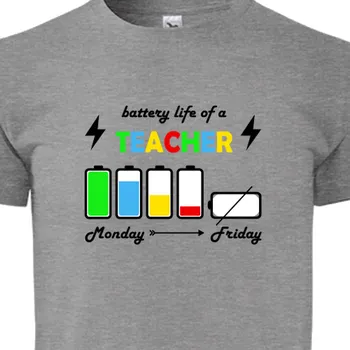 Pánské tričko Tričko Učitelé | Tričko Battery teacher